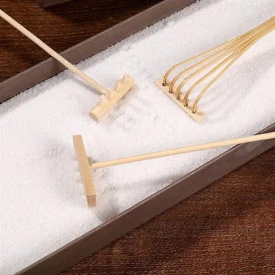 Bamboo Mini Zen Garden Rakes (3pcs)