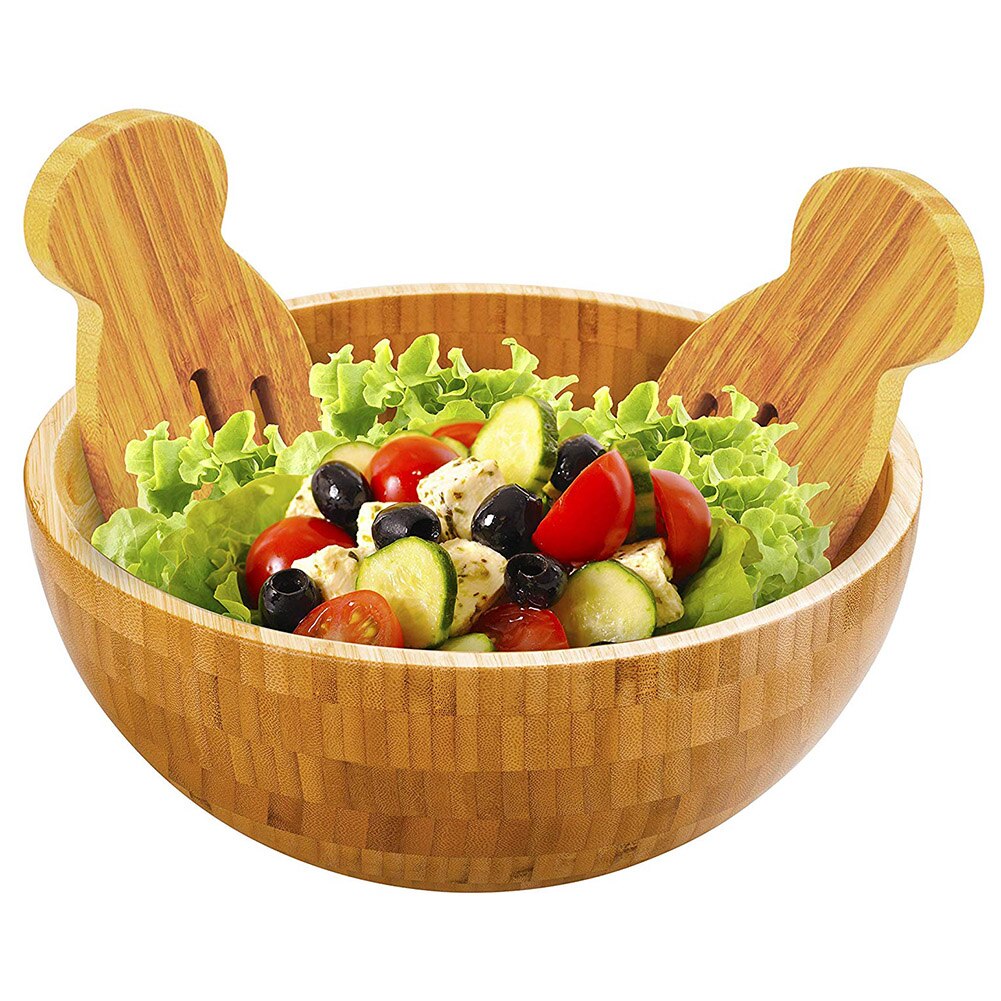 Bamboo Salad Bowl Natural Wood Bamboo Salad Bowl Natural Wood