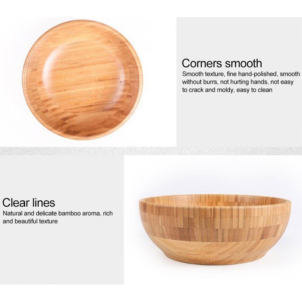 Bamboo Salad Bowl Natural Wood Bamboo Salad Bowl Natural Wood
