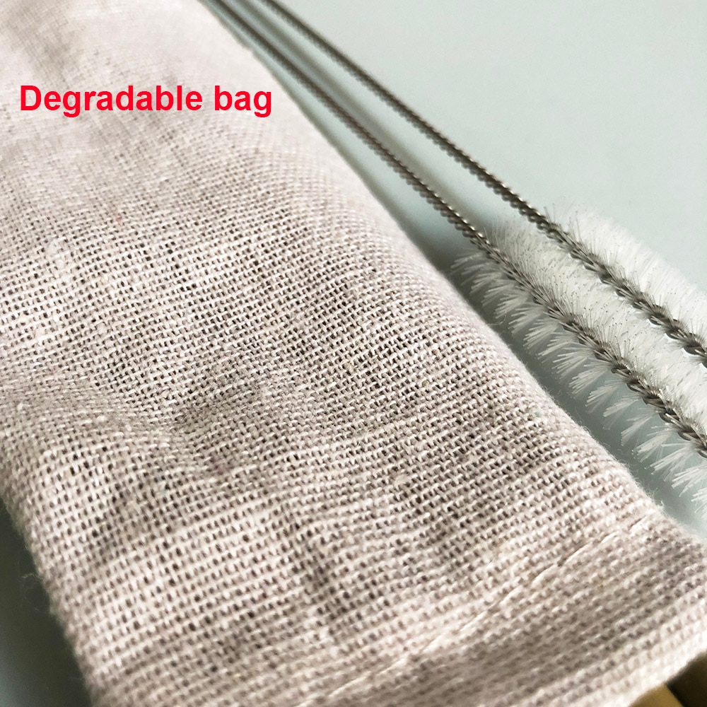 Bamboo Straws with Cleaning Brush Set Bamboo Straws with Cleaning Brush Set