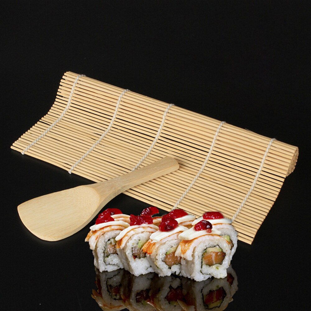 Bamboo Sushi Roller with Wooden Spoon Bamboo Sushi Roller with Wooden Spoon