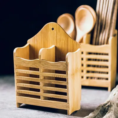 Bamboo Utensils Holder Cutlery Organizer Bamboo Utensils Holder Cutlery Organizer