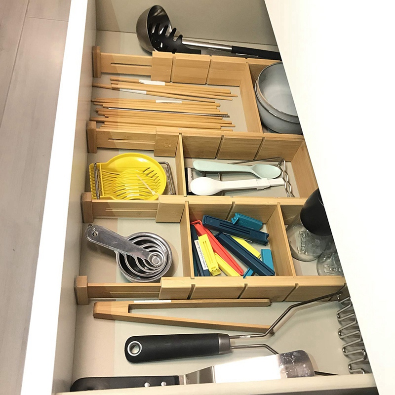 Bamboo Wood Drawer Dividers (4 Pcs)