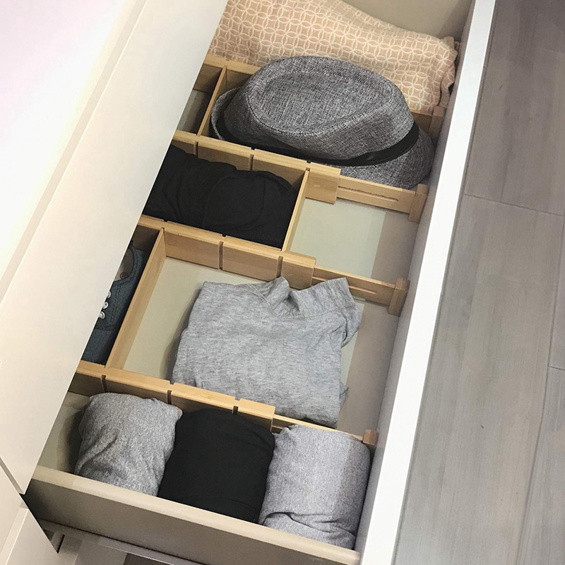 Bamboo Wood Drawer Dividers (4 Pcs)