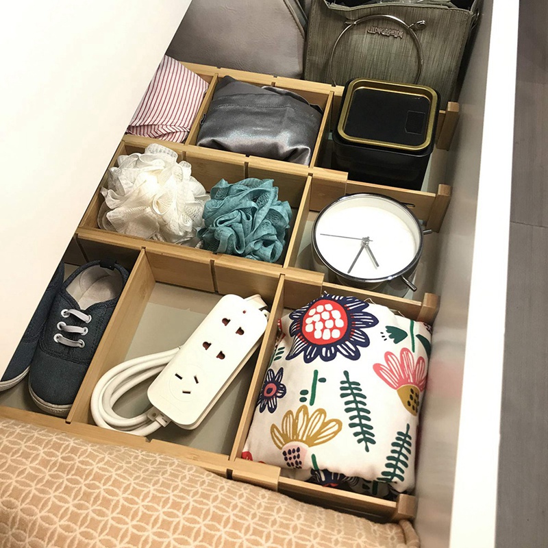 Bamboo Wood Drawer Dividers (4 Pcs)