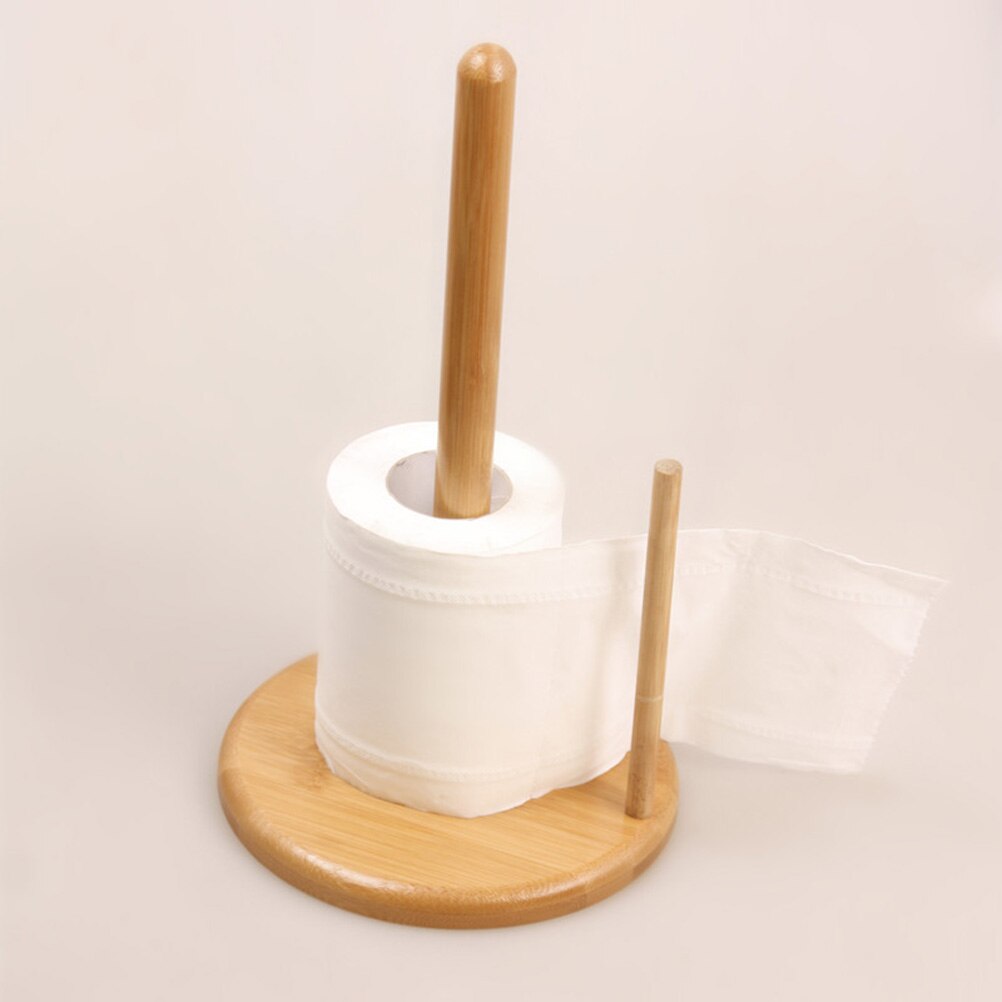 Bamboo Wooden Kitchen Roll Holder