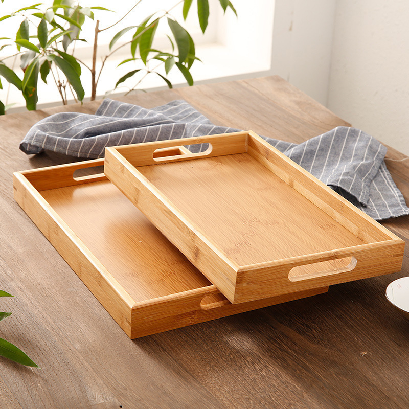 Bamboo Wooden Rectangular Tray