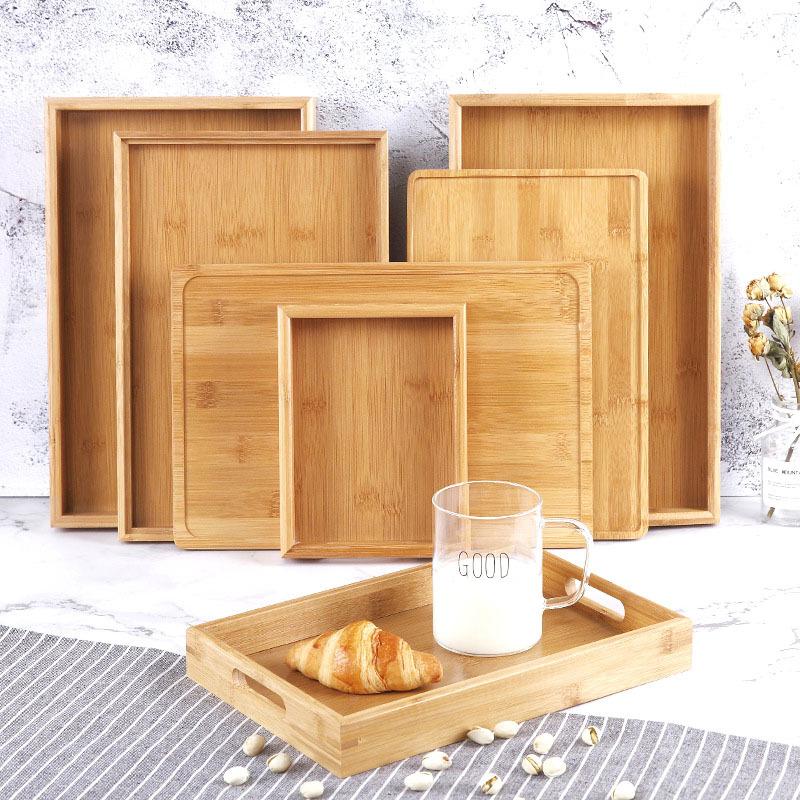 Bamboo Wooden Rectangular Tray