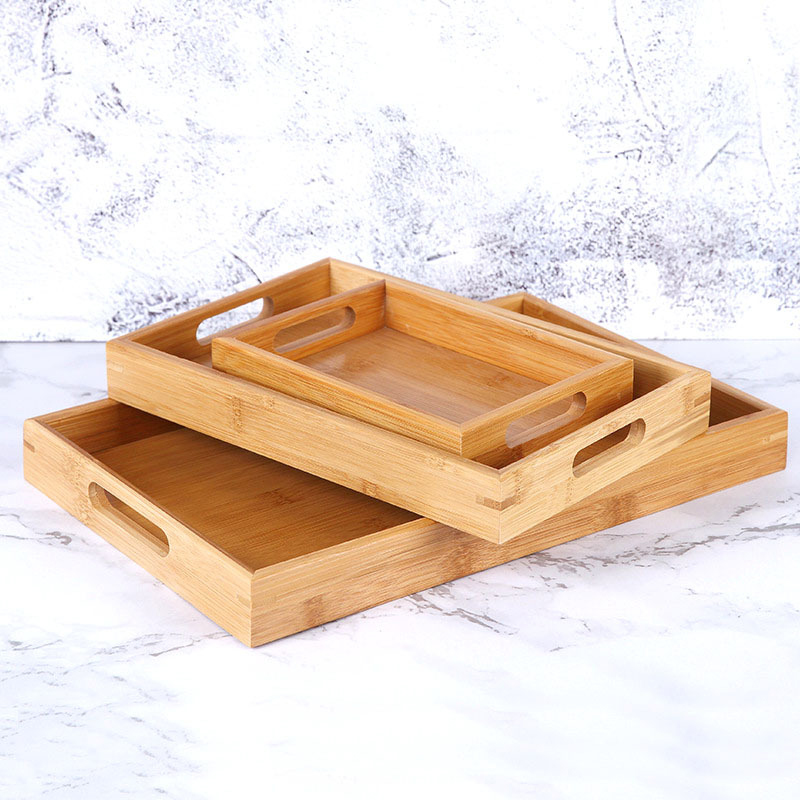 Bamboo Wooden Rectangular Tray