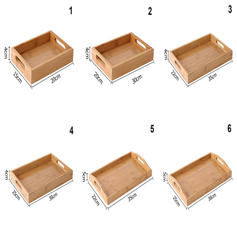 Bamboo Wooden Rectangular Tray