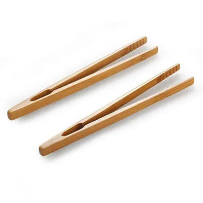 Bamboo Wooden Toaster Tongs (2 Pcs) Bamboo Wooden Toaster Tongs (2 Pcs)