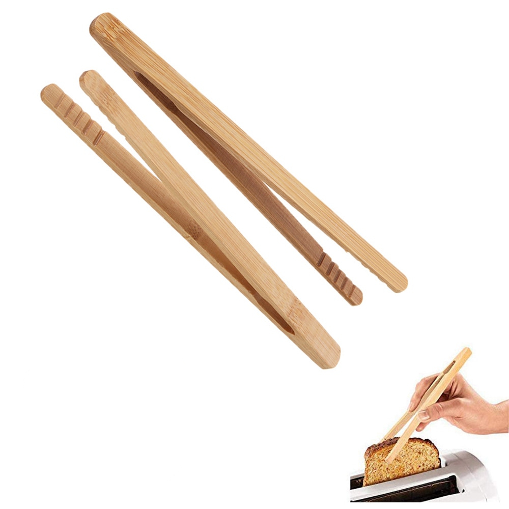 Bamboo Wooden Tongs for Toaster (8pcs) Bamboo Wooden Tongs for Toaster (8pcs)