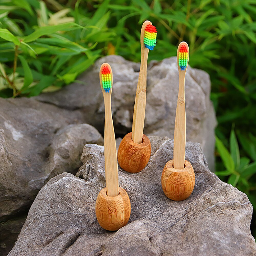 Bamboo Wooden Toothbrush Holder Bamboo Wooden Toothbrush Holder