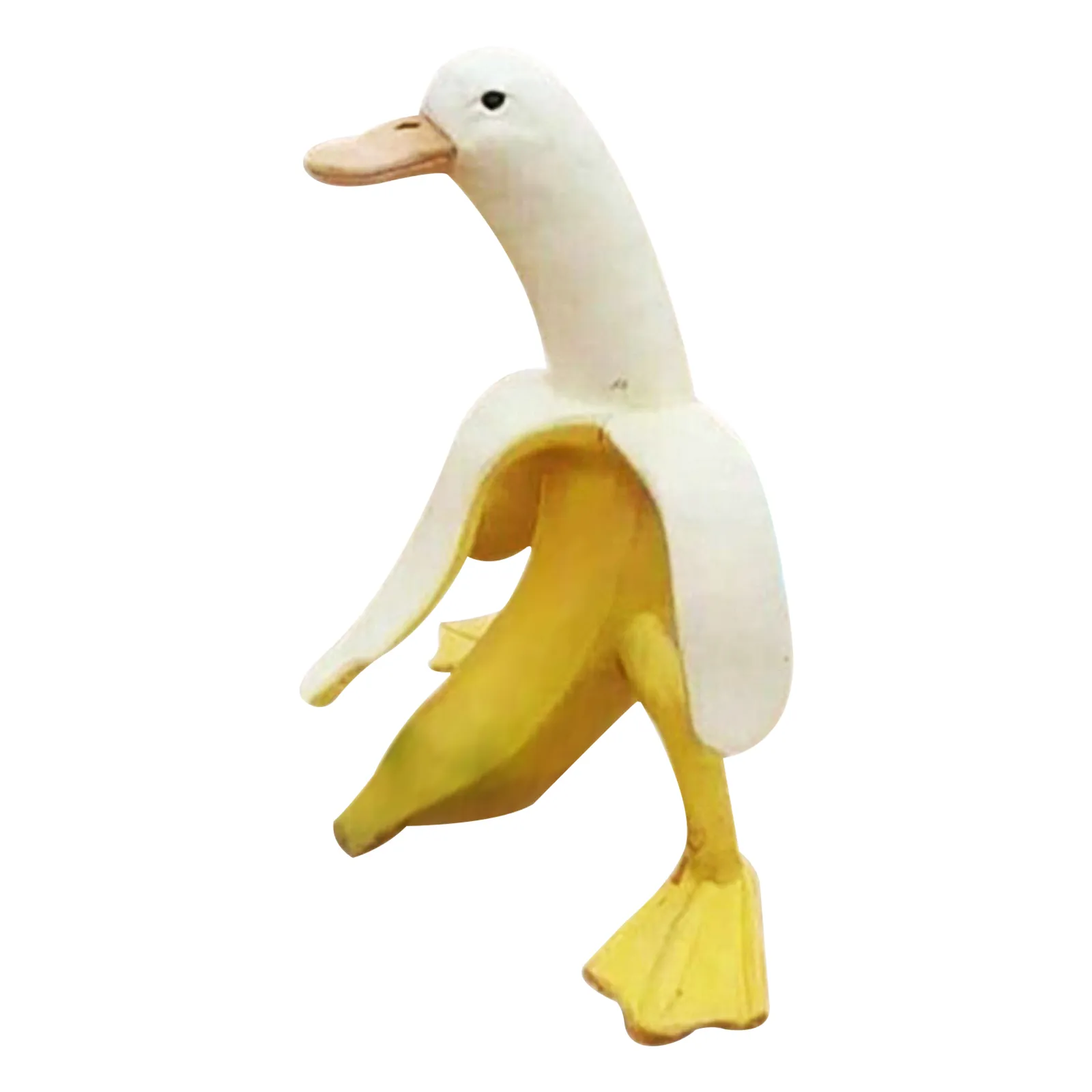 Banana Duck Art Statue Garden Yard Outdoor Decor Cute Funny Whimsical Peeled Banana Duck Figurines Decoration Ornaments