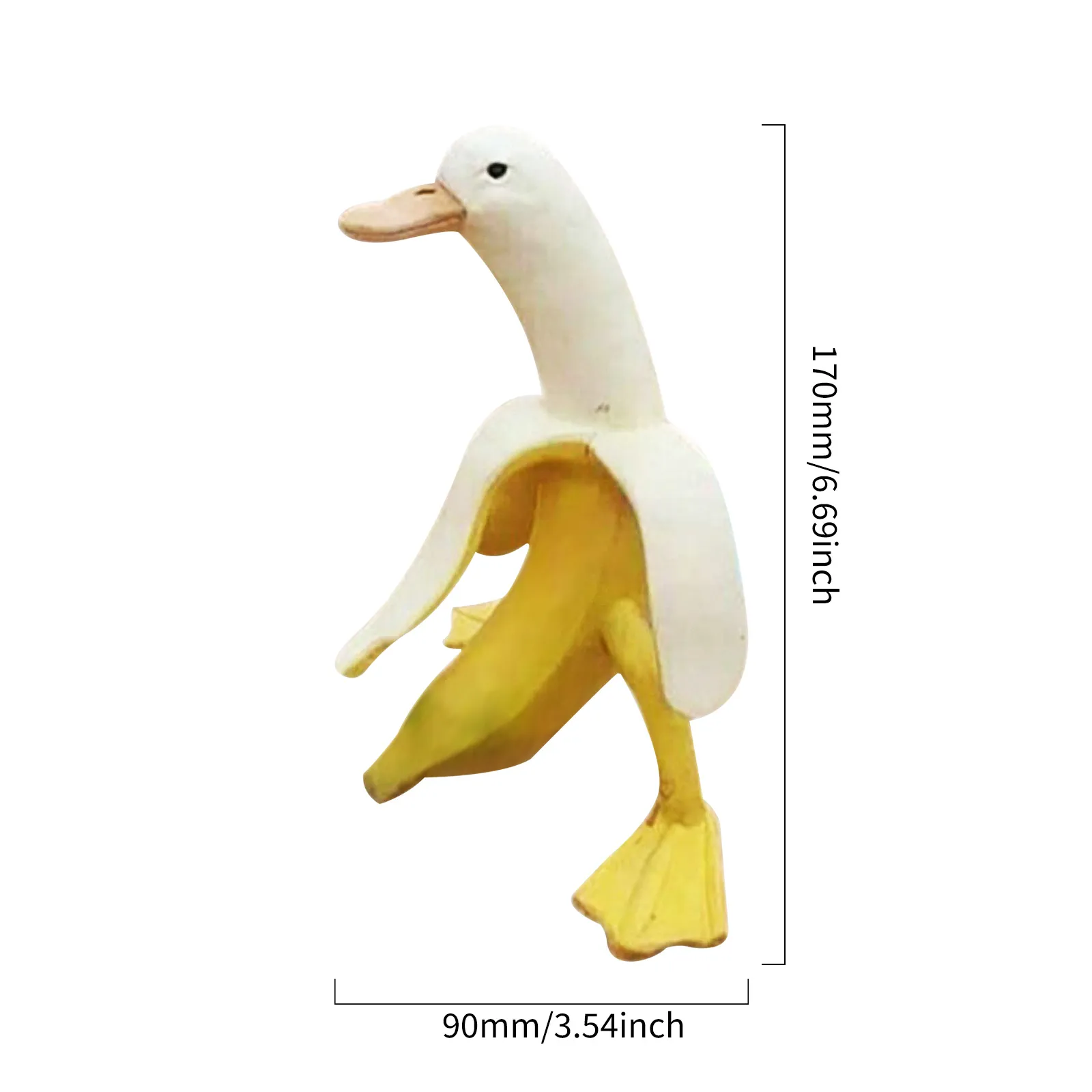 Banana Duck Art Statue Garden Yard Outdoor Decor Cute Funny Whimsical Peeled Banana Duck Figurines Decoration Ornaments