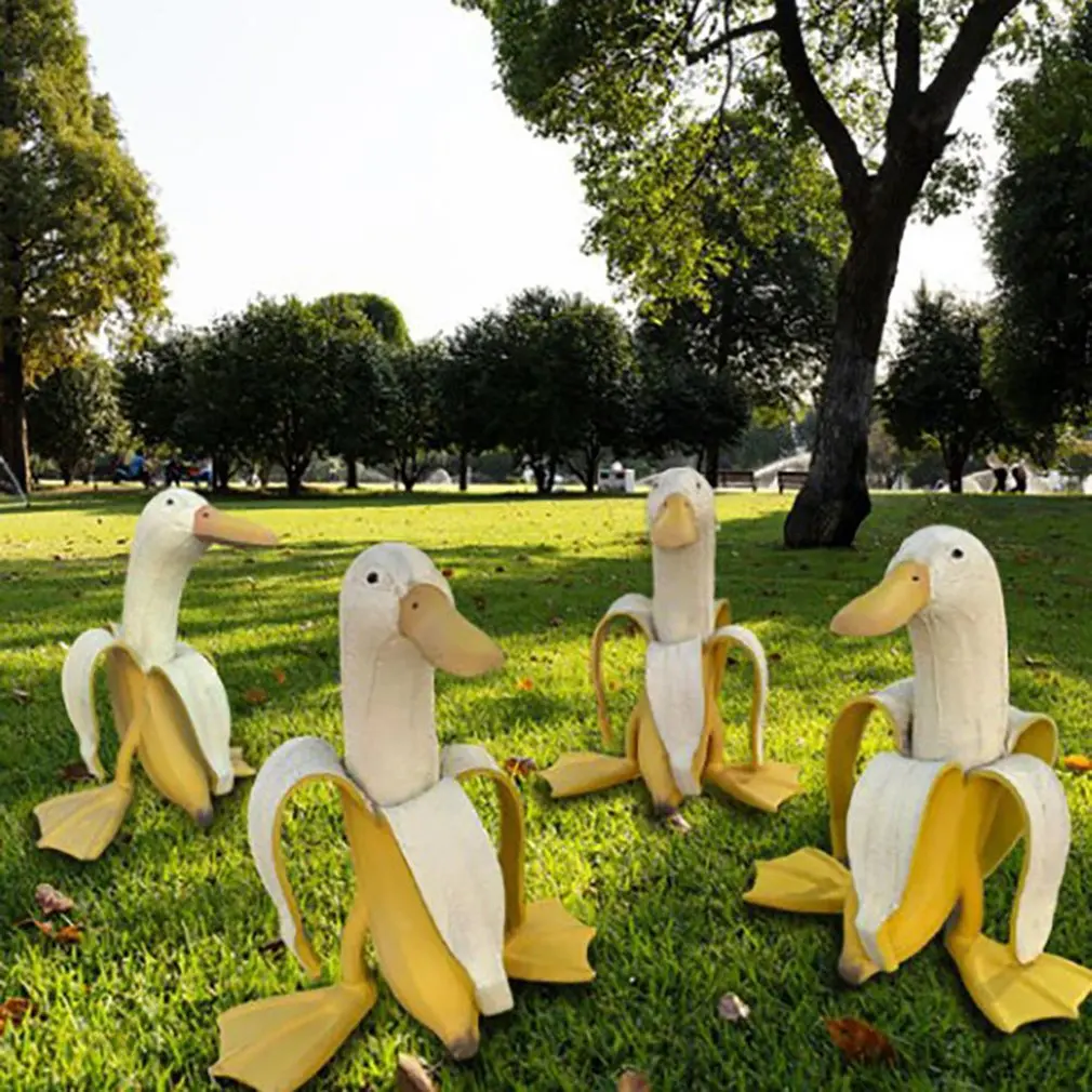 Banana Duck Creative Garden Decor Sculptures Yard Vintage Gardening Decor Art Whimsical Peeled Banana Duck Home Statues Banana Duck Creative Garden Decor Sculptures Yard Vintage Gardening Decor Art Whimsical Peeled Banana Duck Home Statues