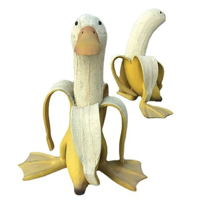 Banana Duck Creative Garden Decor Sculptures Yard Vintage Gardening Decor Art Whimsical Peeled Banana Duck Home Statues Banana Duck Creative Garden Decor Sculptures Yard Vintage Gardening Decor Art Whimsical Peeled Banana Duck Home Statues