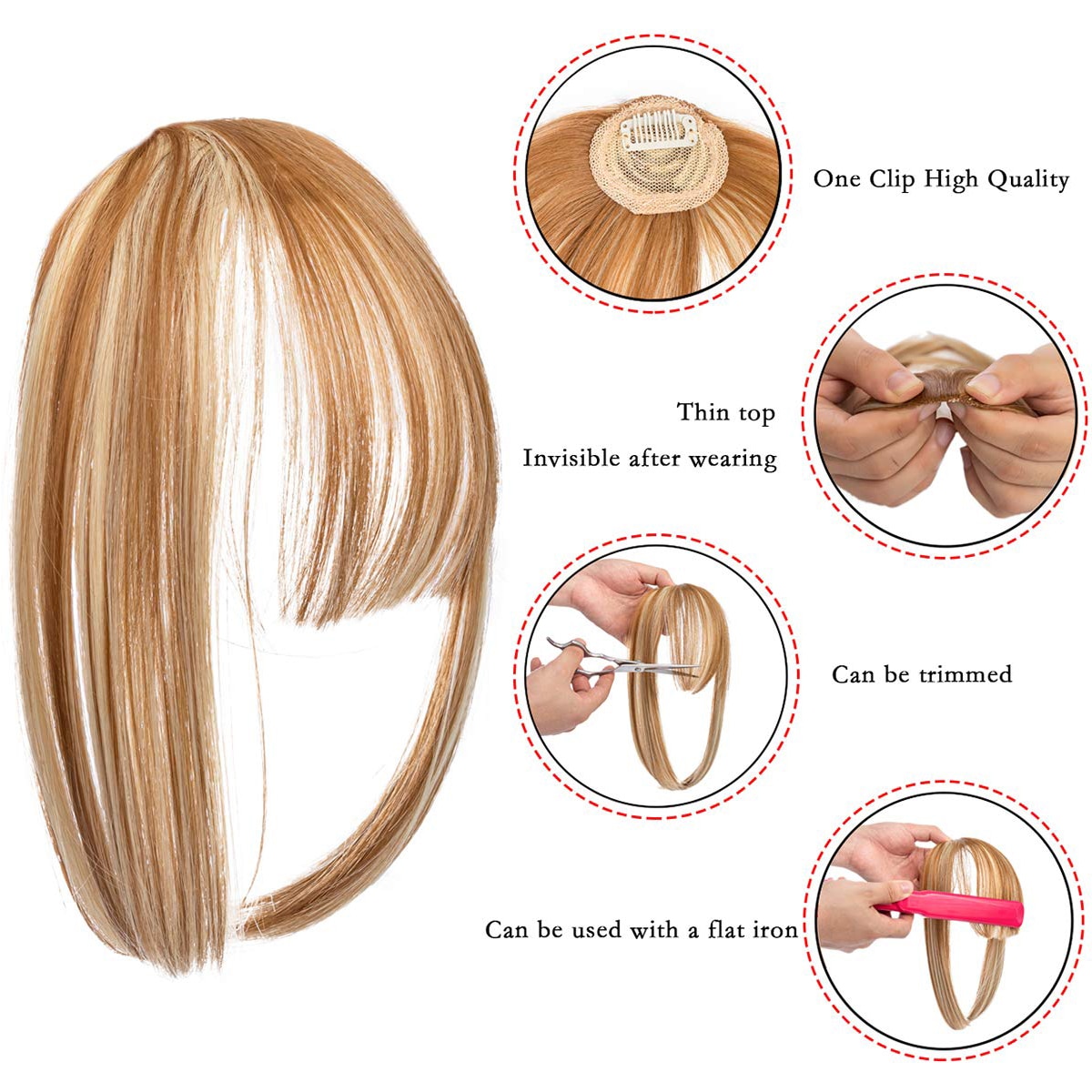 Bangs Hair Extension Clip On Wig