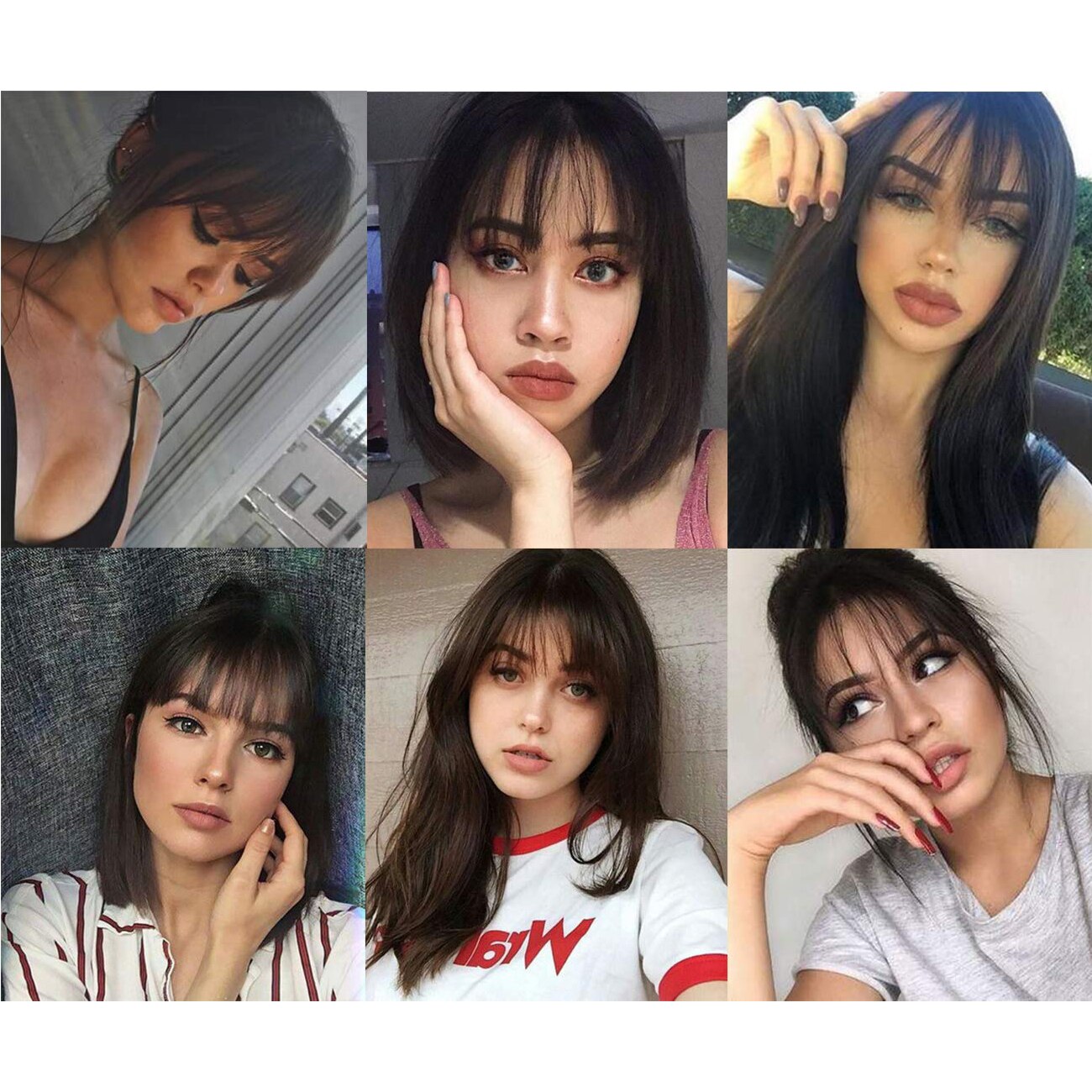Bangs Hair Extension Clip On Wig