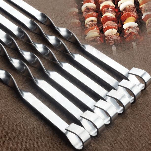 Barbecue Stainless Steel Skewers (6 Pcs) Barbecue Stainless Steel Skewers (6 Pcs)