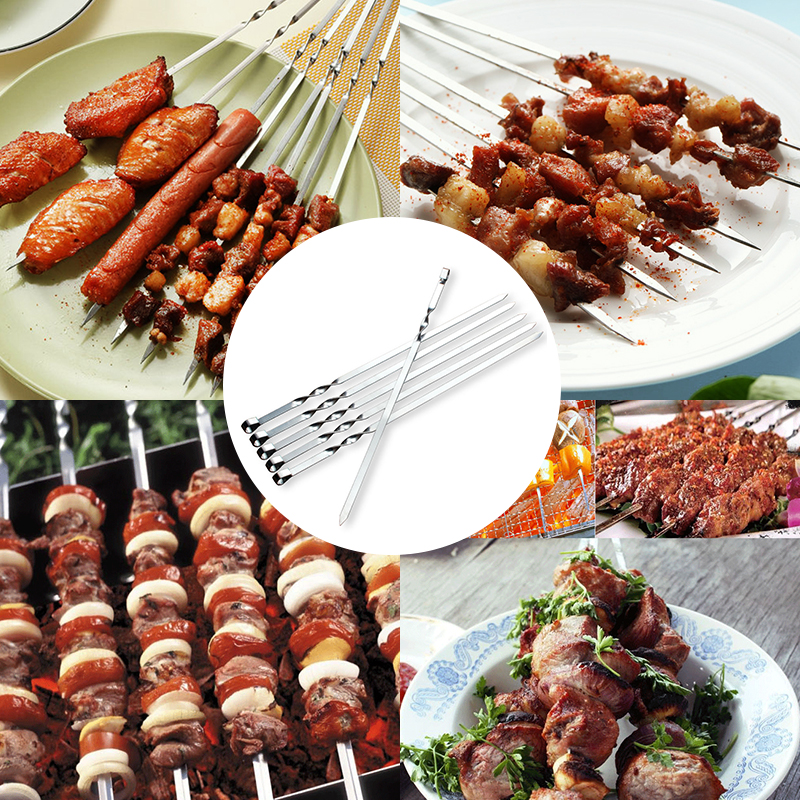 Barbecue Stainless Steel Skewers (6 Pcs) Barbecue Stainless Steel Skewers (6 Pcs)