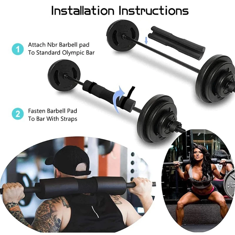 Barbell Foam Pad High Quality Neck Shoulder Durable Weightlifting Squat Set At Gym Pads Thickened Non-Slip Fitness