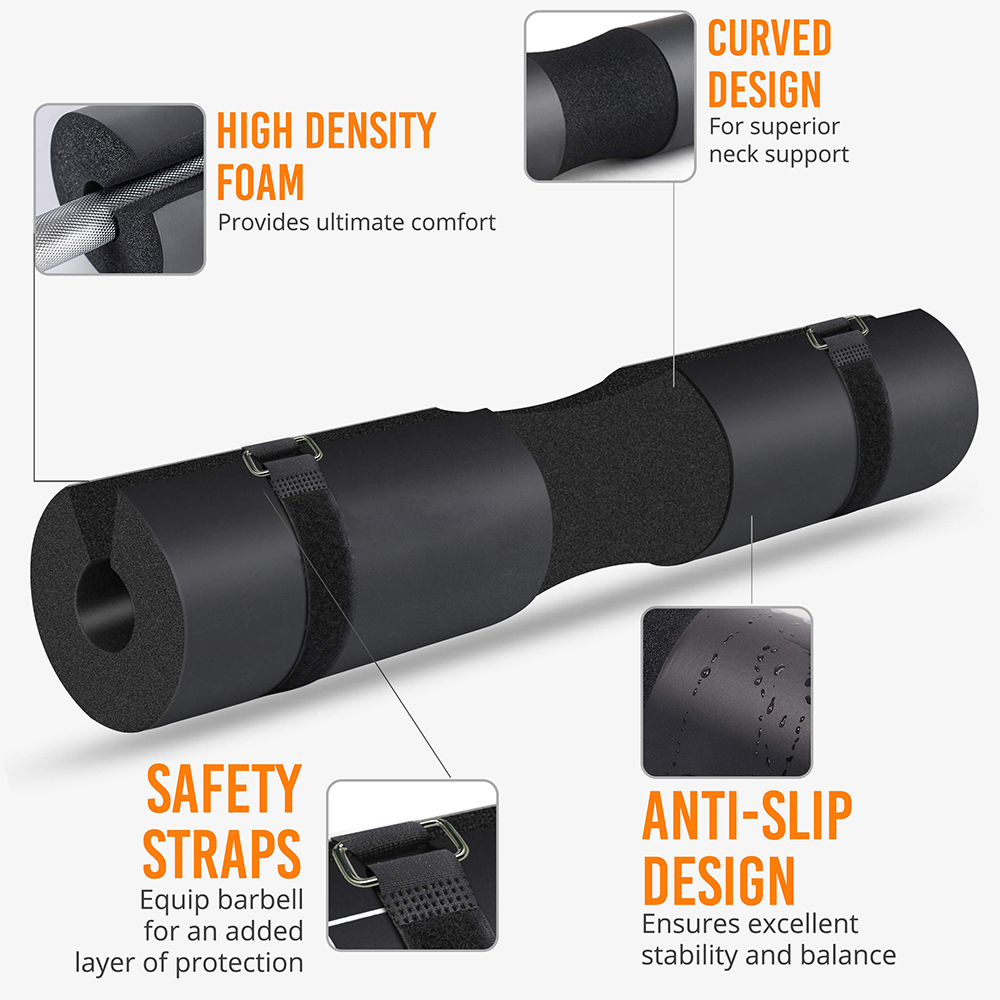 Barbell Pad Squat Pad For Squats Neck Shoulder Protective Lunges Hip Thrusts Standard and Olympic Bars Weight Lifting