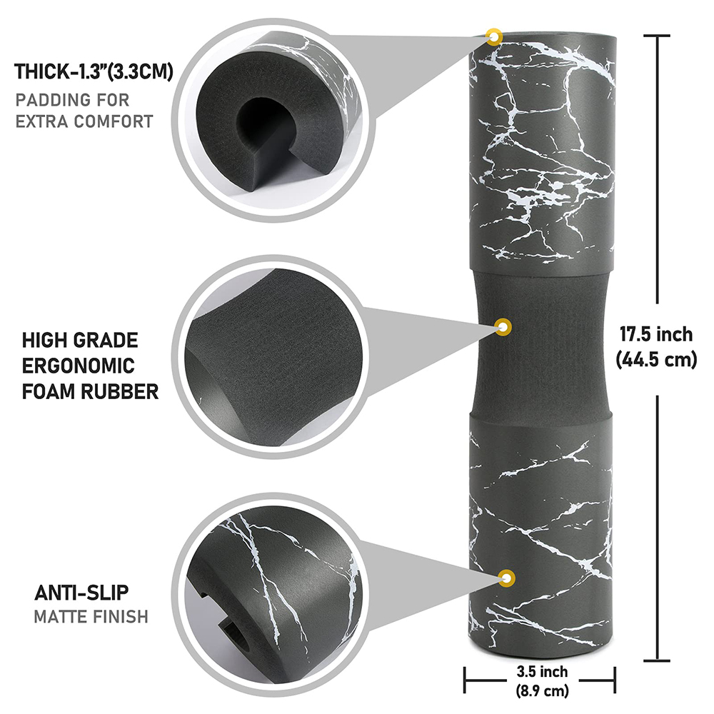 Barbell Pad Squat Pad For Squats Neck Shoulder Protective Lunges Hip Thrusts Standard and Olympic Bars Weight Lifting