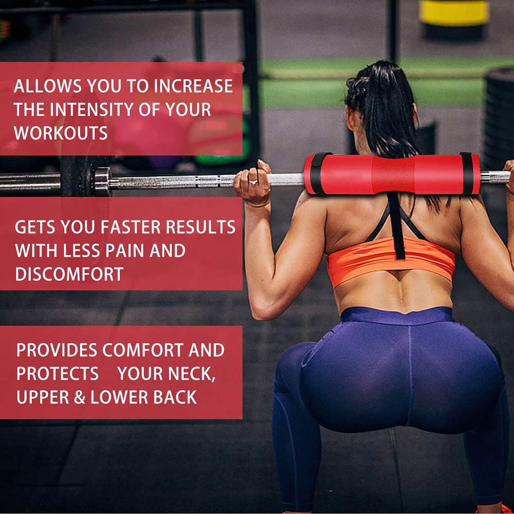 Barbell Pad Squat Pad For Squats Neck Shoulder Protective Lunges Hip Thrusts Standard and Olympic Bars Weight Lifting