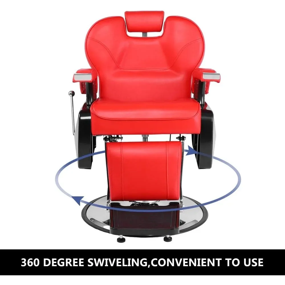 Barber Chair All Purpose for Hair Stylist Tattoo, Heavy Duty Styling Chair with 360 Degree Swivel Hydraulic PumpBeauty Barber Chair All Purpose for Hair Stylist Tattoo, Heavy Duty Styling Chair with 360 Degree Swivel Hydraulic PumpBeauty