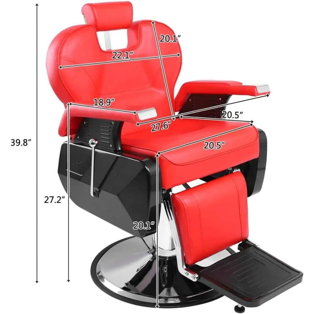 Barber Chair All Purpose for Hair Stylist Tattoo, Heavy Duty Styling Chair with 360 Degree Swivel Hydraulic PumpBeauty Barber Chair All Purpose for Hair Stylist Tattoo, Heavy Duty Styling Chair with 360 Degree Swivel Hydraulic PumpBeauty