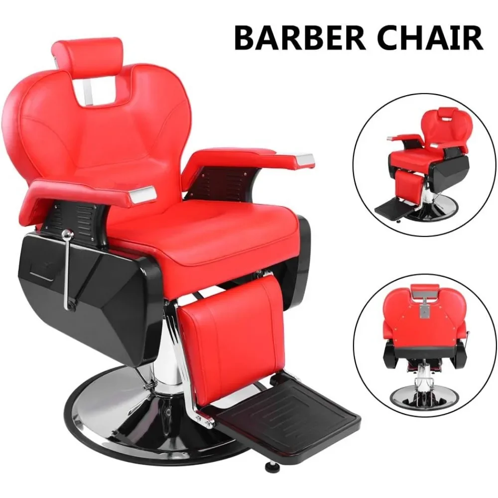 Barber Chair All Purpose for Hair Stylist Tattoo, Heavy Duty Styling Chair with 360 Degree Swivel Hydraulic PumpBeauty Barber Chair All Purpose for Hair Stylist Tattoo, Heavy Duty Styling Chair with 360 Degree Swivel Hydraulic PumpBeauty