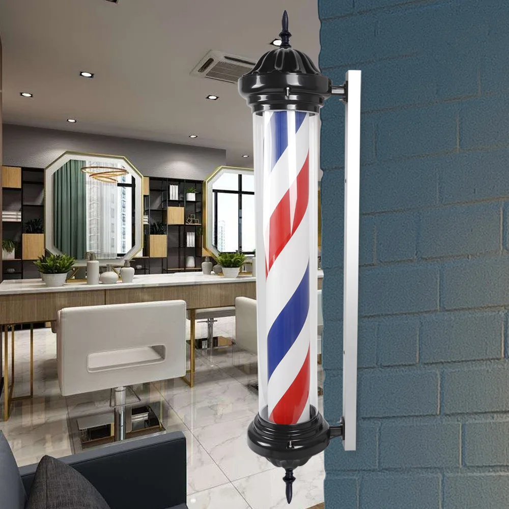 Barber Light, Rotating Red, Blue, White Design, Aluminum and Iron, 105° Beam Angle, Efficient Lighting for Salons Barber Light, Rotating Red, Blue, White Design, Aluminum and Iron, 105° Beam Angle, Efficient Lighting for Salons