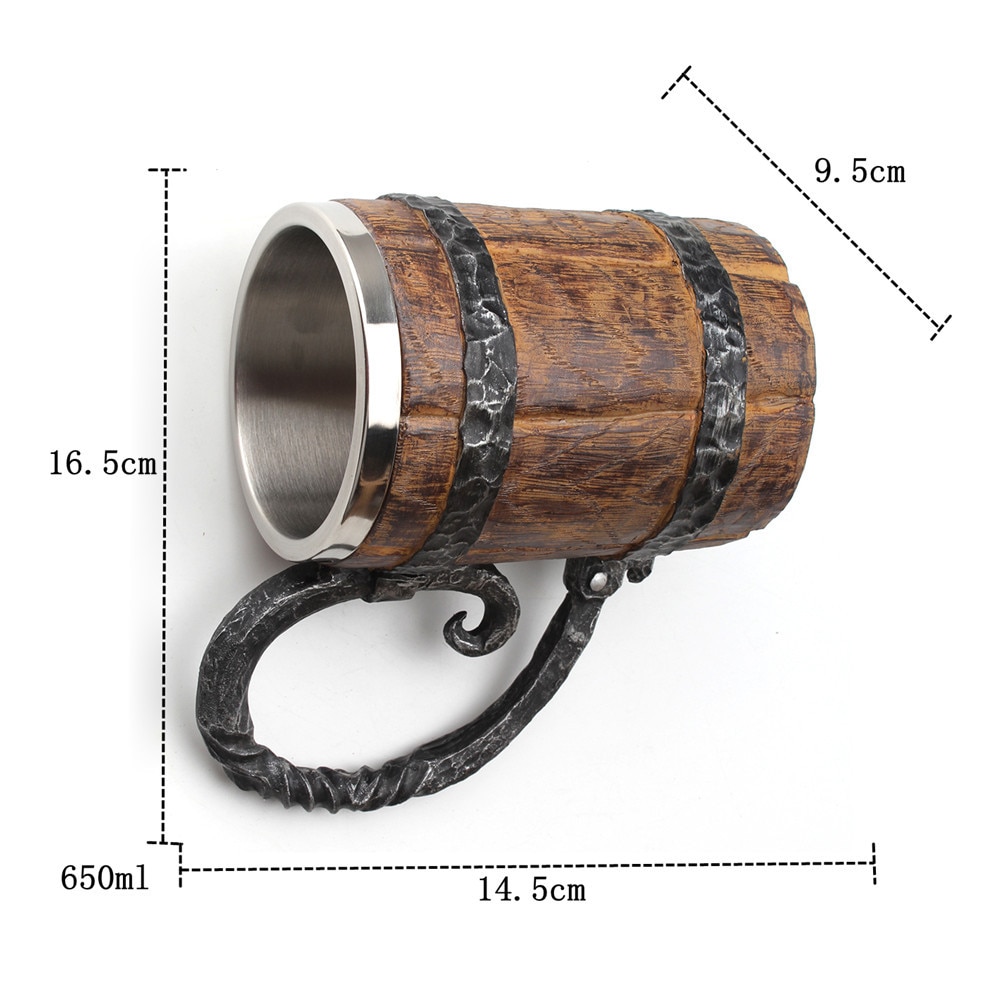 Barrel Mug Vintage Wooden Cup