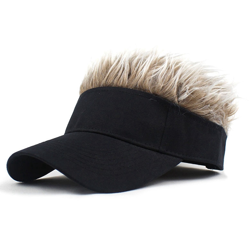 Baseball Cap With Spiked Hairs Wig Baseball Hat With Spiked Wigs Men Women Casual Concise Sunshade Adjustable Sun Visor