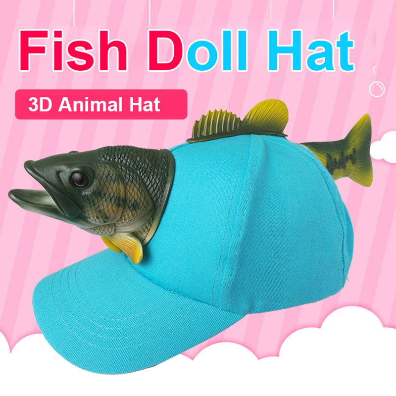 Baseball Fish Cap with Realistic 3D Design Baseball Fish Cap with Realistic 3D Design