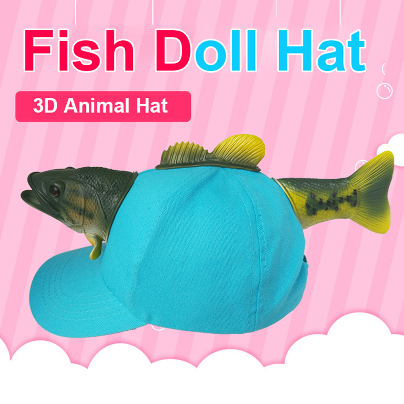 Baseball Fish Cap with Realistic 3D Design Baseball Fish Cap with Realistic 3D Design