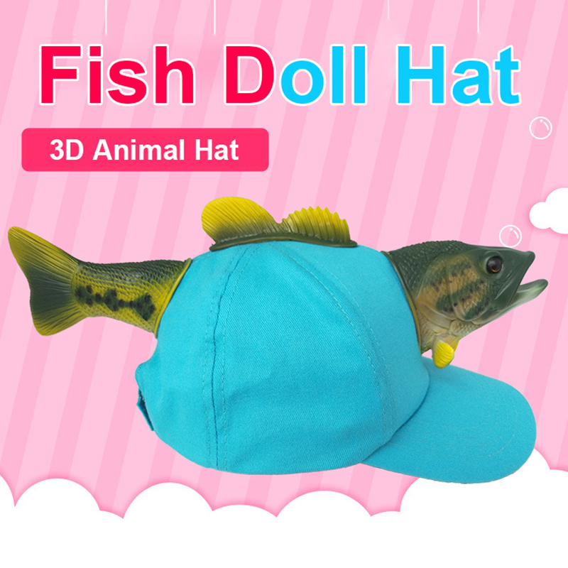 Baseball Fish Cap with Realistic 3D Design Baseball Fish Cap with Realistic 3D Design
