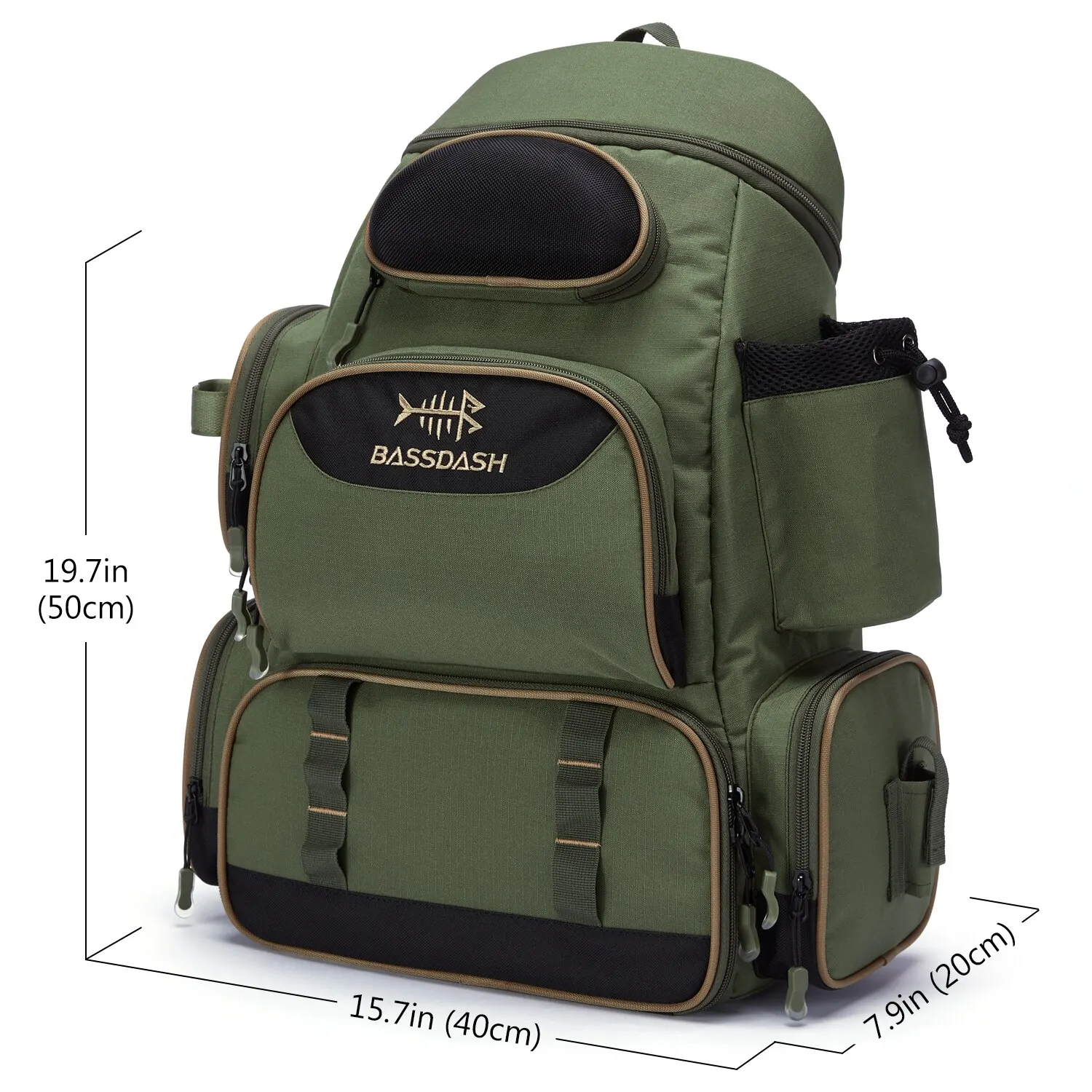 Bassdash Fishing Bag Tackle Backpack Lightweight Tactical Tackle Box Multifunctional Bassdash Fishing Bag Tackle Backpack Lightweight Tactical Tackle Box Multifunctional