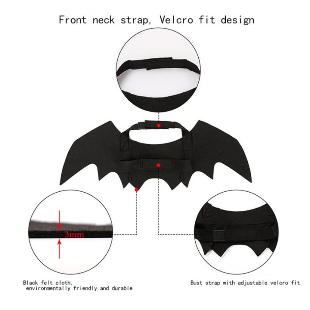 Bat Costume for Cat Pet Halloween Outfit