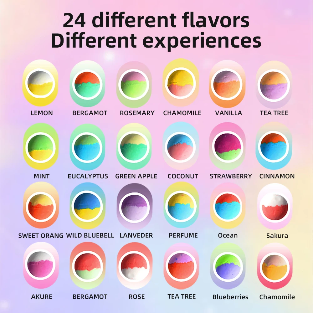 Bath Bombs for Kids with Surprise Inside, 24 Pack Kids Bath Bombs Gift Set, Natural Organic Kids Bubble Bath Fizzy for Bath Bombs for Kids with Surprise Inside, 24 Pack Kids Bath Bombs Gift Set, Natural Organic Kids Bubble Bath Fizzy for