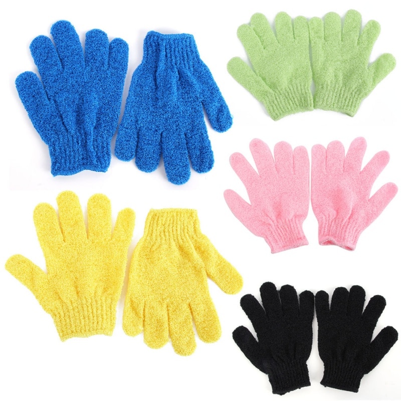Bath Gloves 1 Pair Exfoliating Scrubber Bath Gloves 1 Pair Exfoliating Scrubber