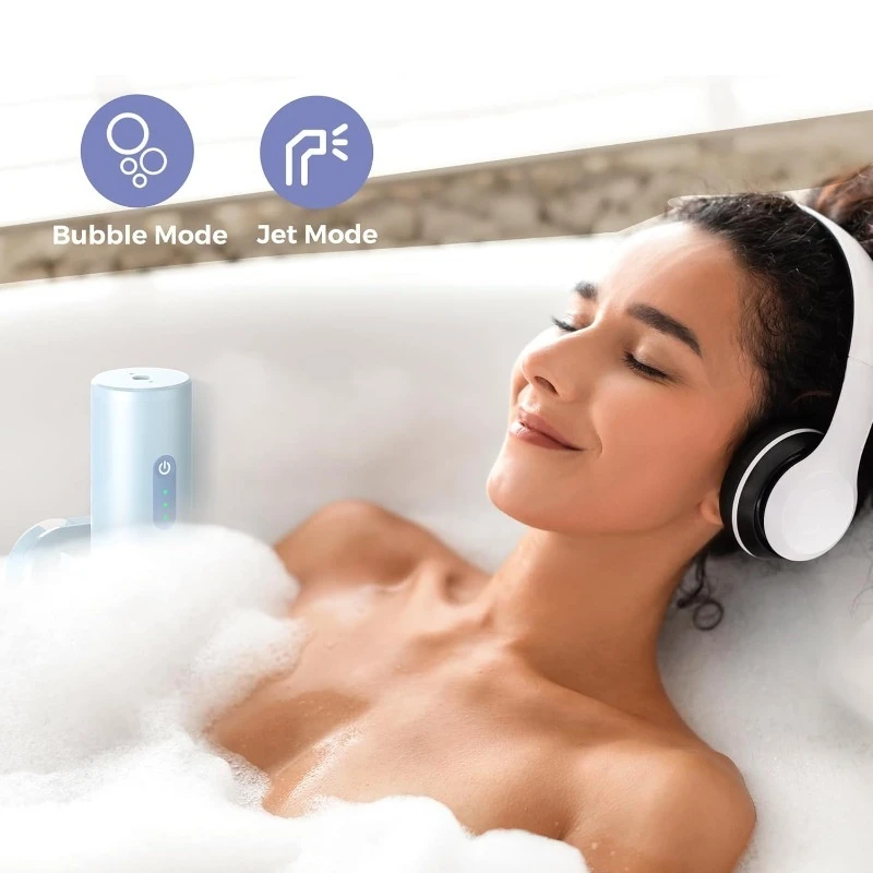 Bath Jet Spa, Bath Jet/Bubble Mode, Cordless Portable Bathtub Accessories with 3-Level Adjustable Speed, Bathtub Jets