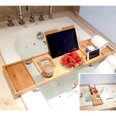 Bath Wine Holder Wooden Tray Bath Wine Holder Wooden Tray