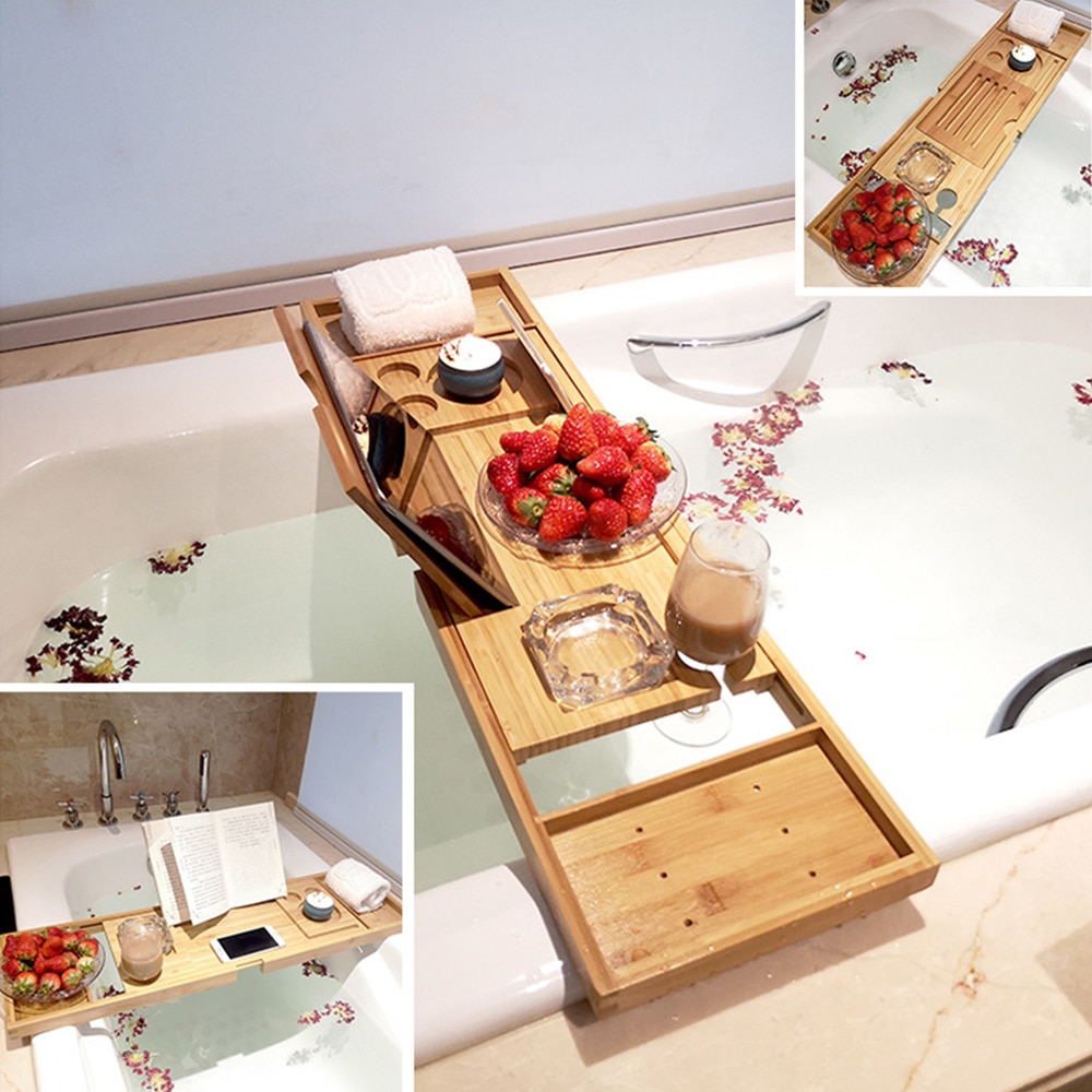 Bath Wine Holder Wooden Tray Bath Wine Holder Wooden Tray