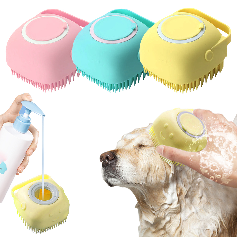 Bathroom Puppycat Washing Massage Dispenser Grooming Shower Brush Soft Silicone Dog Brush Pet Shampoo Massager Bath Bathroom Puppycat Washing Massage Dispenser Grooming Shower Brush Soft Silicone Dog Brush Pet Shampoo Massager Bath