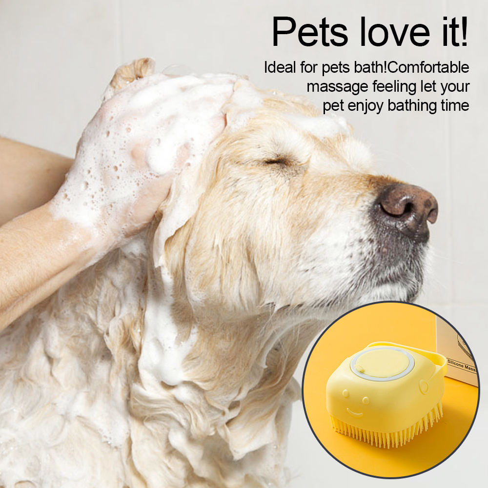 Bathroom Puppycat Washing Massage Dispenser Grooming Shower Brush Soft Silicone Dog Brush Pet Shampoo Massager Bath Bathroom Puppycat Washing Massage Dispenser Grooming Shower Brush Soft Silicone Dog Brush Pet Shampoo Massager Bath