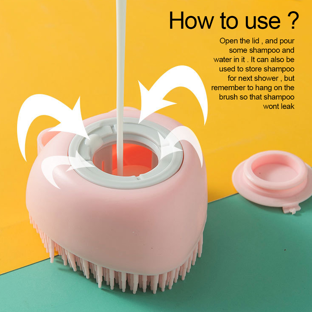 Bathroom Puppycat Washing Massage Dispenser Grooming Shower Brush Soft Silicone Dog Brush Pet Shampoo Massager Bath Bathroom Puppycat Washing Massage Dispenser Grooming Shower Brush Soft Silicone Dog Brush Pet Shampoo Massager Bath