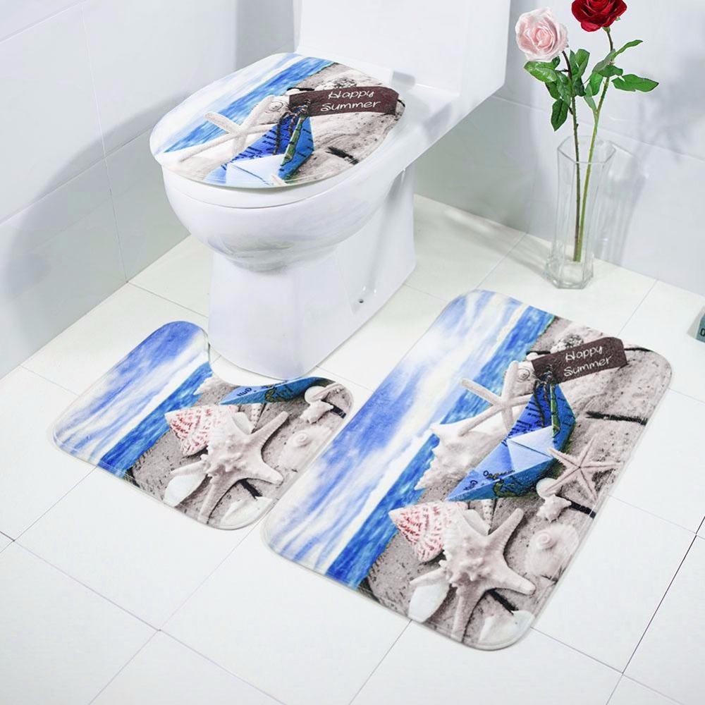 Bathroom Rug Sets 3PC Anti-Slip Mats Bathroom Rug Sets 3PC Anti-Slip Mats