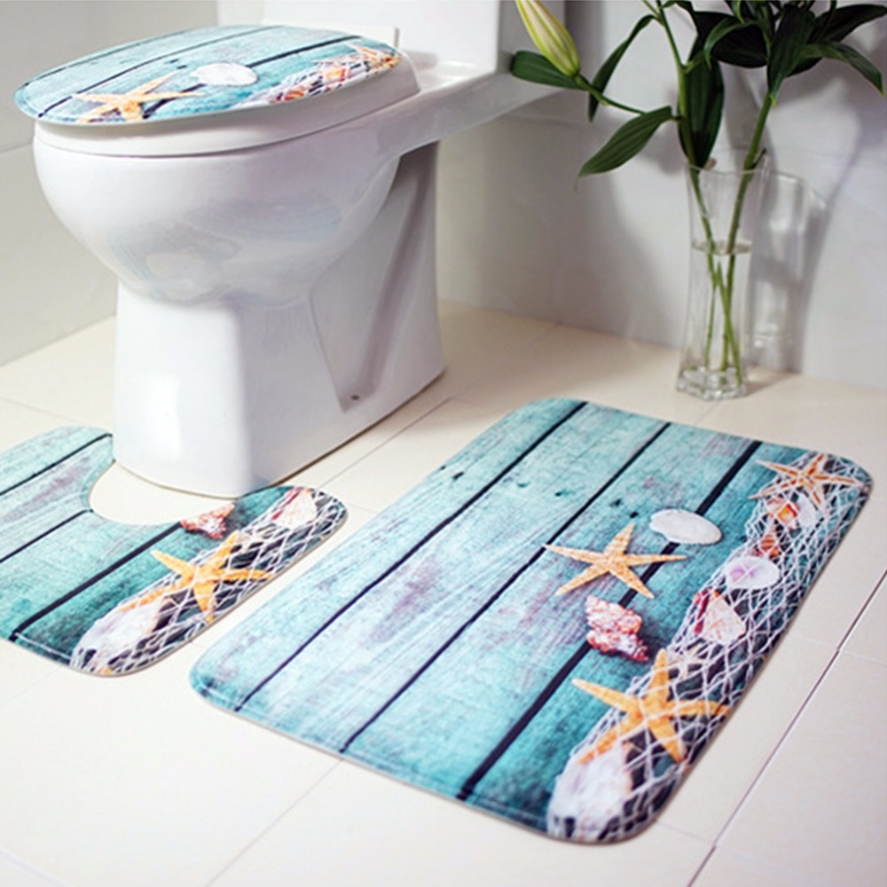 Bathroom Rug Sets 3PC Anti-Slip Mats Bathroom Rug Sets 3PC Anti-Slip Mats